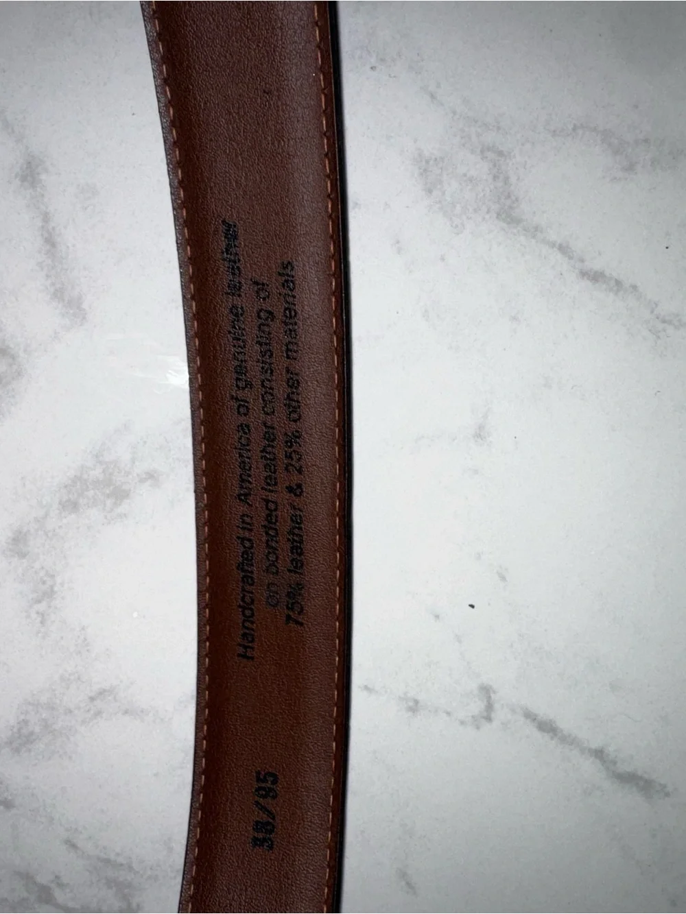 Classic Black Leather Belt with Brass Buckle - Men's Accessory